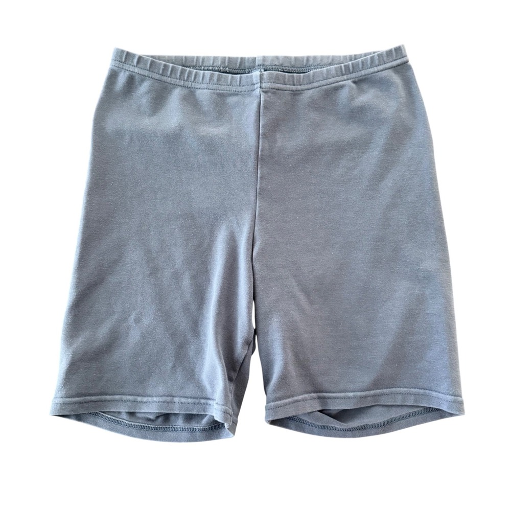 Skims Women Blue Gray Cotton Blend Biker Activewear Shorts Size Small 6"‎ Inseam